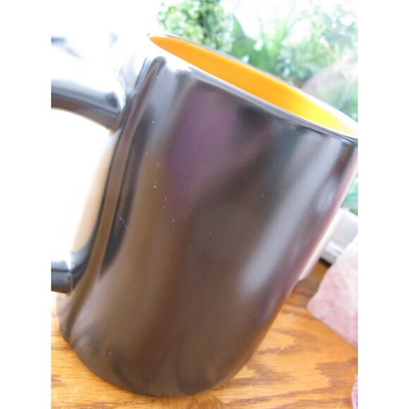 New Rae Dunn BEWARE OF DOG Black & Orange Ceramic Coffee Tea Mug Cup - Picture 8 of 9